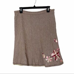 Roxy midi a line panel skirt Cotton flower 5
